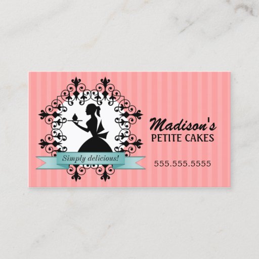 Customizable Elegant Cupcake Business Cards