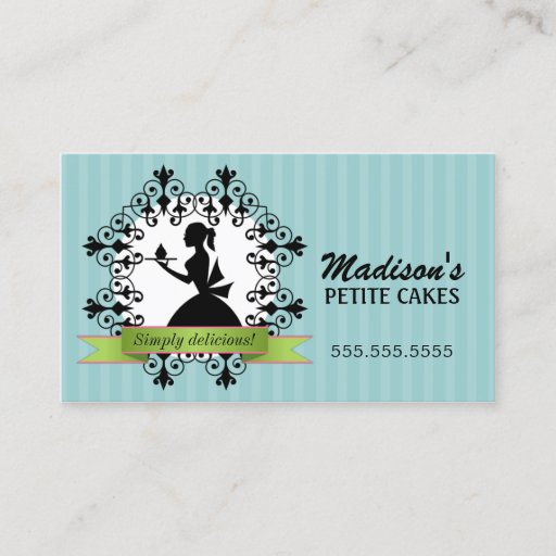 Customizable Elegant Cupcake Business Cards