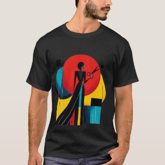 Elegant Silhouette Modern Art Graphic Tee