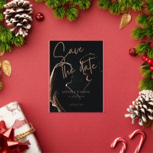 Elegant Silhouette Photo Save the Date Invitation