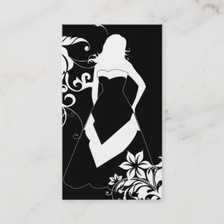 Elegant Silhouetted Bride Business Card