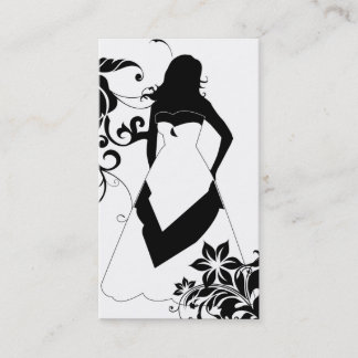 Elegant Silhouetted Bride Business Card