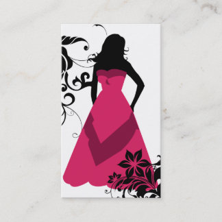 Elegant Silhouetted Bride Business Card