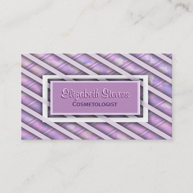 Elegant Silk Ribbon Weave Business Card (Front)