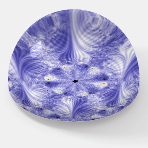 Elegant Silky Blue Fractal Paperweight