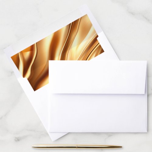 Elegant Silky Gold Luxury Envelope Liner