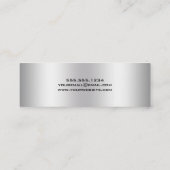 Elegant Silver 2 Formal Graduation Name Card (Back)