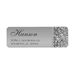 Elegant Silver 80th Birthday Return Address Label