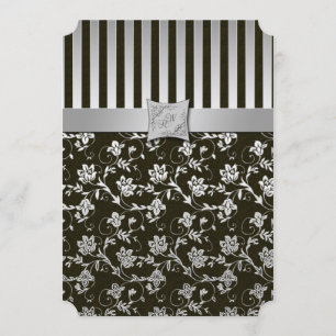 Elegant Silver and Black Invitation