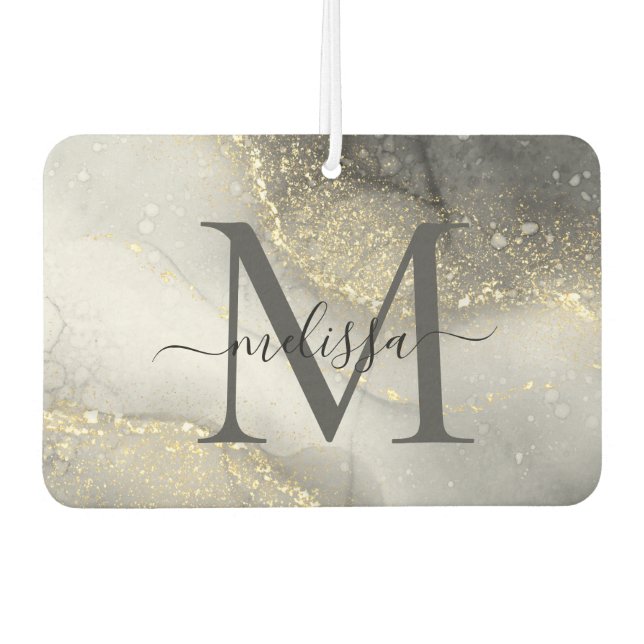 Elegant Silver and Gold  Air Freshener (Front)