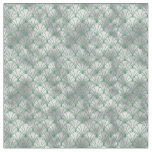 Elegant Silver and Green Art Deco Fabric