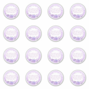 Elegant Silver and Light Purple Rose Butterfly Sticker