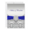 Elegant Silver and Royal Blue Wedding Invitations