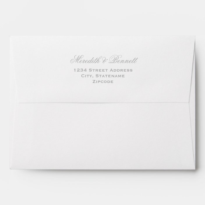 Elegant Silver and White Wedding Envelope | Zazzle.com