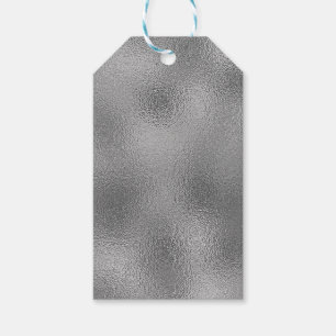 Elegant Silver Blank Template Add Text Gift Tags