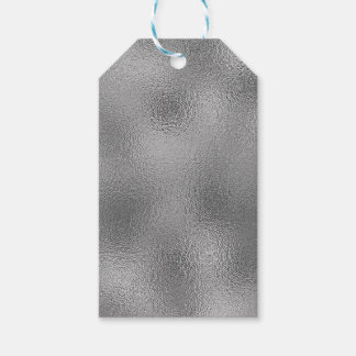 Elegant Silver Blank Template Add Text Gift Tags