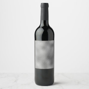 Elegant Silver Blank Template Add Text Wine Label