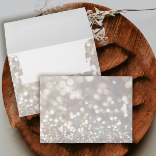 Elegant Silver Bokeh Sparkle Lights Envelope
