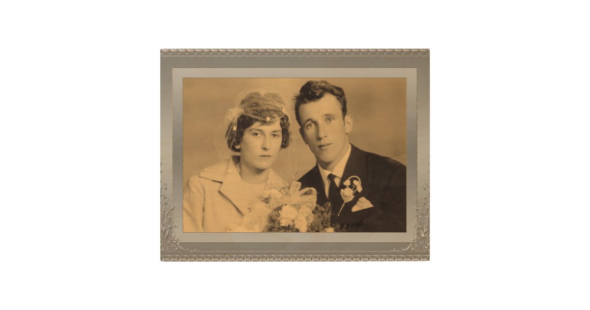 Elegant Silver Border Frame Custom Photo Wood Wall Art Zazzle Elegant silver border frame custom photo wood wall art zazzle
