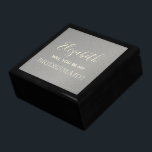 Elegant Silver Bridesmaid Proposal Box<br><div class="desc">Simple,  modern,  elegant,  faux silver gray Bridesmaid proposal box. Perfect choice for contemporary glam winter weddings!</div>