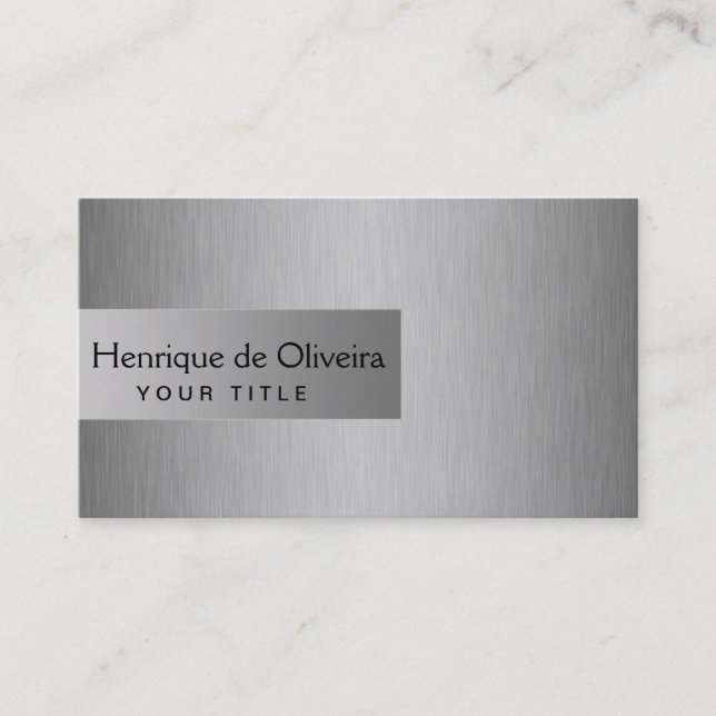 Elegant Silver Business Card (Front)