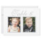 Elegant Silver Childhood Photo Table Number Card