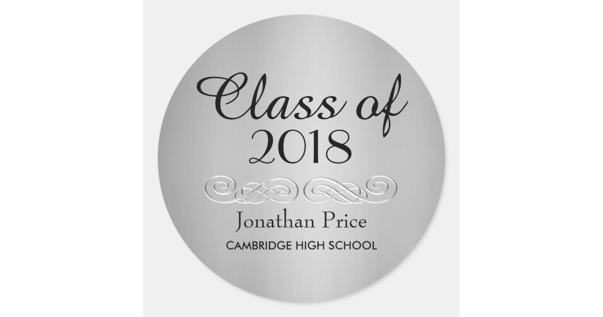 Elegant Silver Class of Graduation Envelope Seals | Zazzle.com