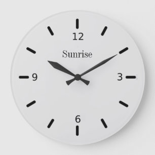 Elegant Silver Color & Black Large Clock