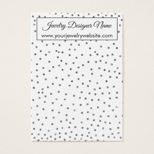 Elegant Silver Confetti Earring Holder Display (Front)