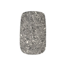 Elegant Silver Crushed Foil