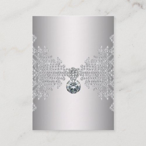 Elegant Silver Diamond Business Card Template