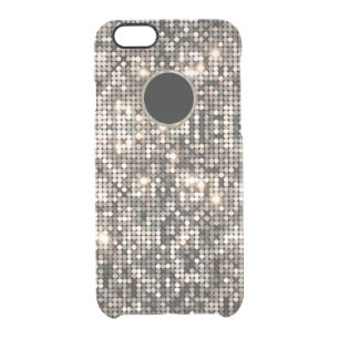 Elegant Silver Disco Glitter &  Background GR2 Clear iPhone 6/6S Case