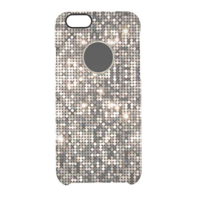 Elegant Silver Disco Glitter &  Background GR2 Uncommon iPhone Case (Back)