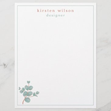 Elegant Silver Eucalyptus Branch - Personalized 