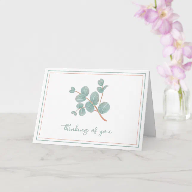 Elegant Silver Eucalyptus - Condolence / Sympathy Card | Zazzle