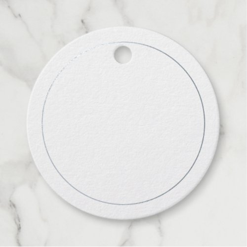 Elegant Silver Foil Blank Foil Favor Tags