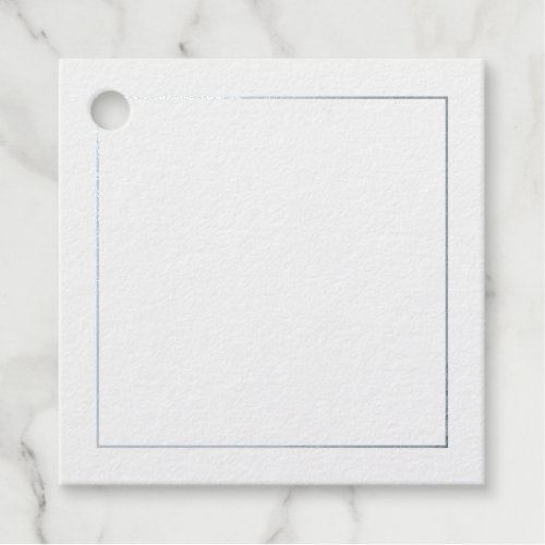 Elegant Silver Foil Blank Foil Favor Tags