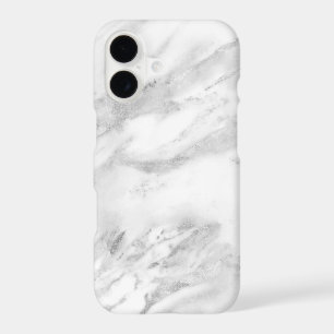 Elegant Silver Foil Chic Marble iPhone 17 Case