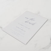 Elegant Silver Foil | Gray On The Beach Wedding Foil Invitation (Rotated)