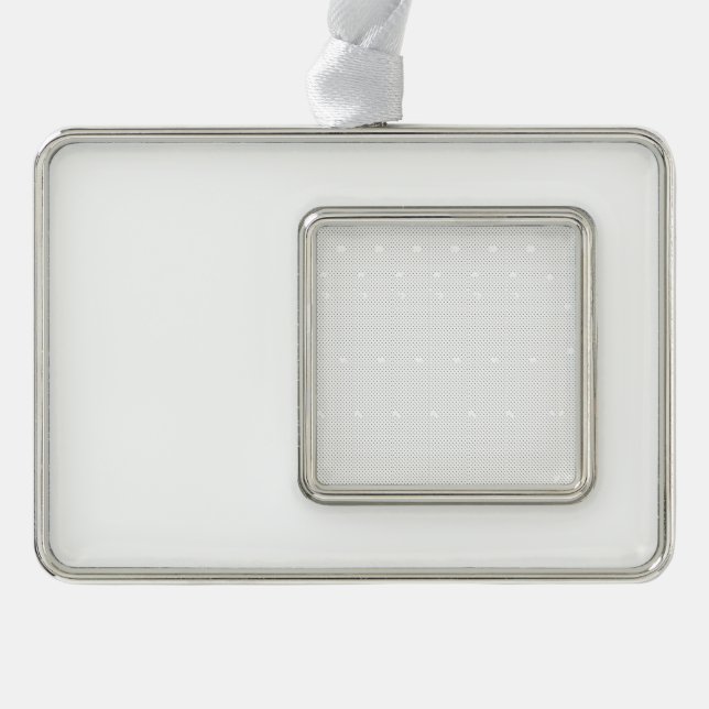 Elegant Silver Frame | Personalized Holiday Orname Christmas Ornament (Front)