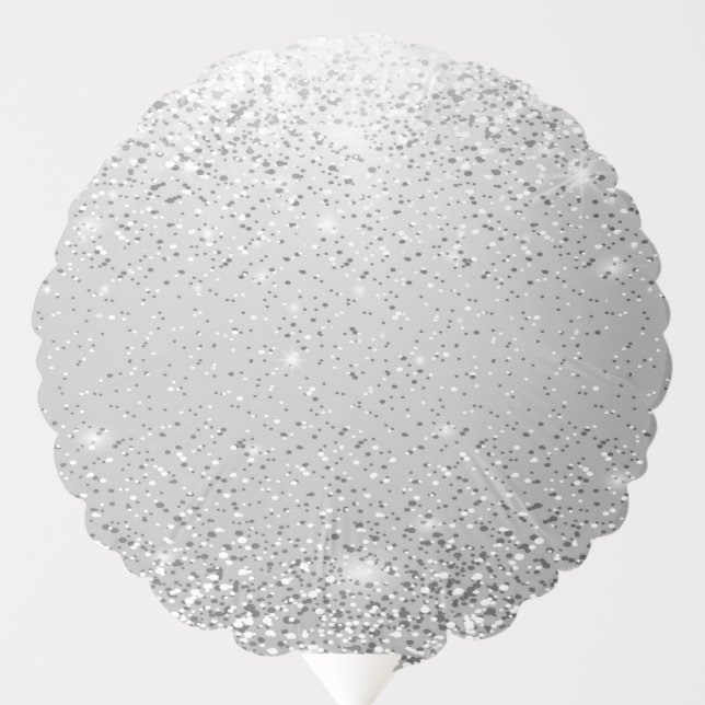 Elegant silver glitter balloon (Front)