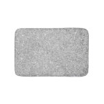 Elegant Silver Glitter Bath Mat at Zazzle