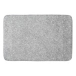Elegant Silver Glitter Bathroom Mat