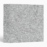Elegant Silver Glitter Binder