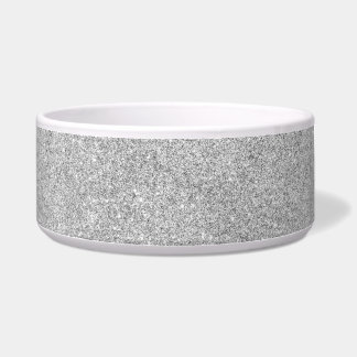 Elegant Silver Glitter Bowl
