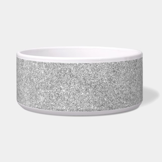 Elegant Silver Glitter Bowl (Right)