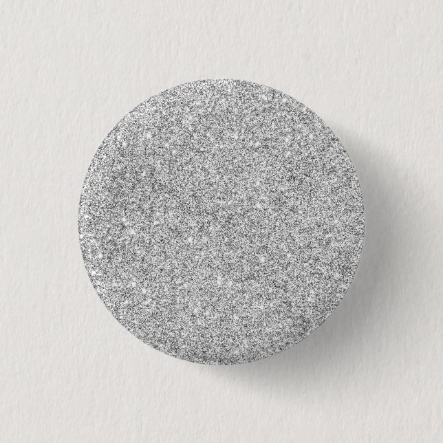 Elegant Silver Glitter Button (Front)