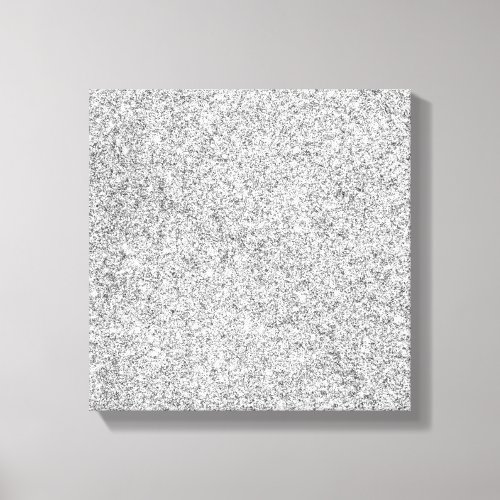 Elegant Silver Glitter Canvas Print