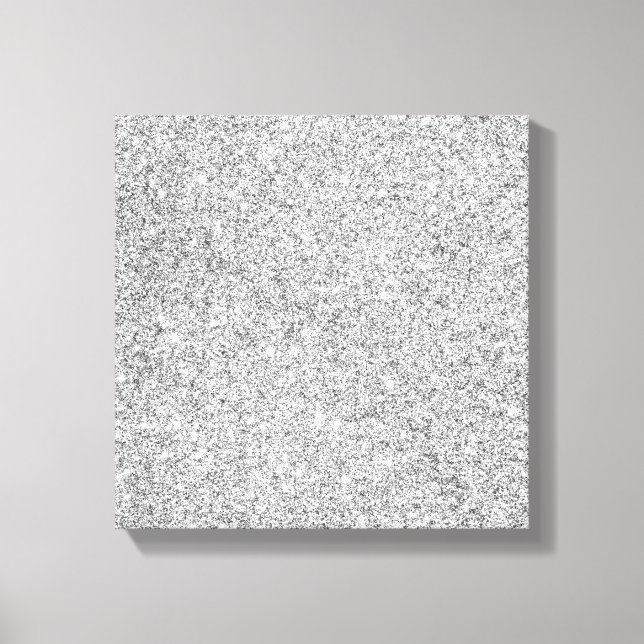 Elegant Silver Glitter Canvas Print (Front)