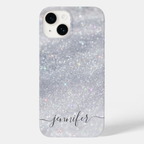 Elegant Silver Glitter  Case_Mate iPhone 14 Case